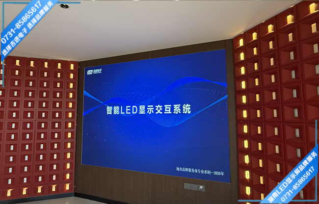 長沙瀏陽某村商務(wù)會所會議室LED顯示屏